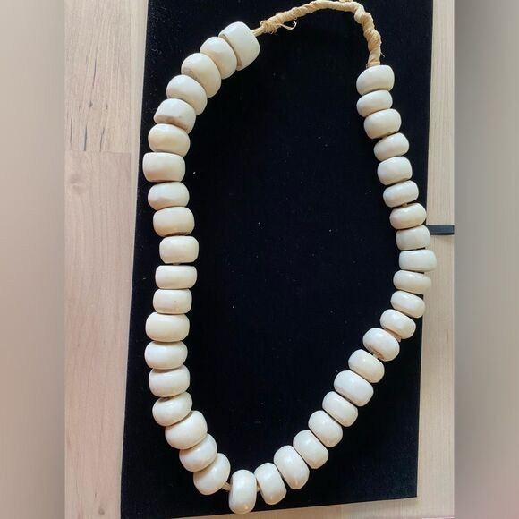 Artisan Vintage Handmade Clay Bead Necklace - Picture 7 of 7